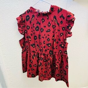 SHEIN Curve 1XL Leopard Print Top